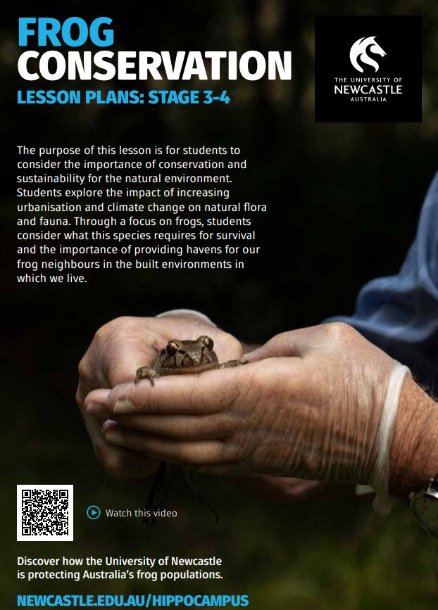 The cover of a Frog Conservation Lesson Plan