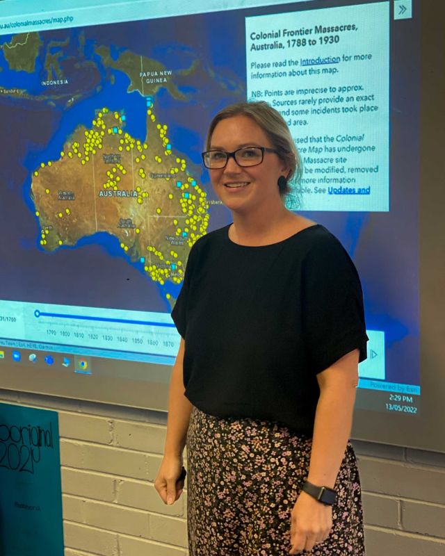 A teacher in a classroom