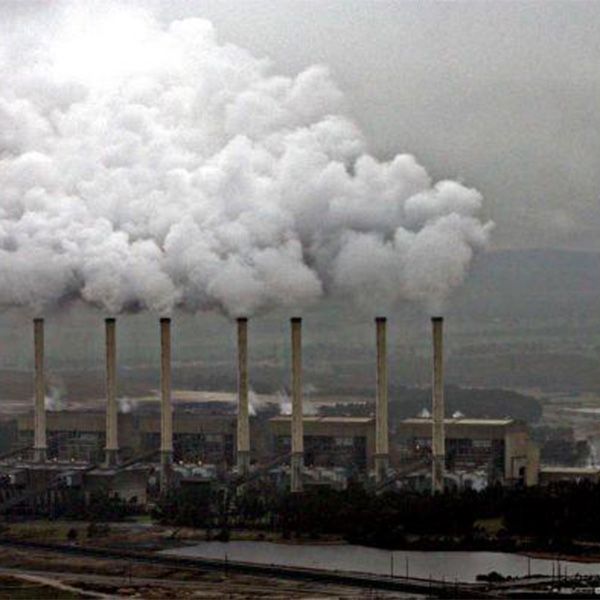 Image of an industrial setting with smog. Billionaire power bid