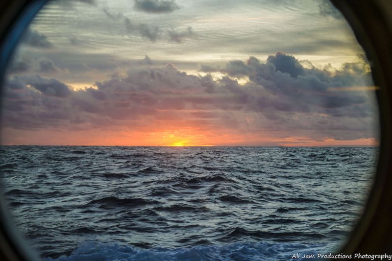 Sunrise view from the RV Investigator