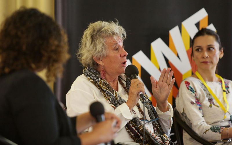 Julie Janson and Mirandi Riwoe