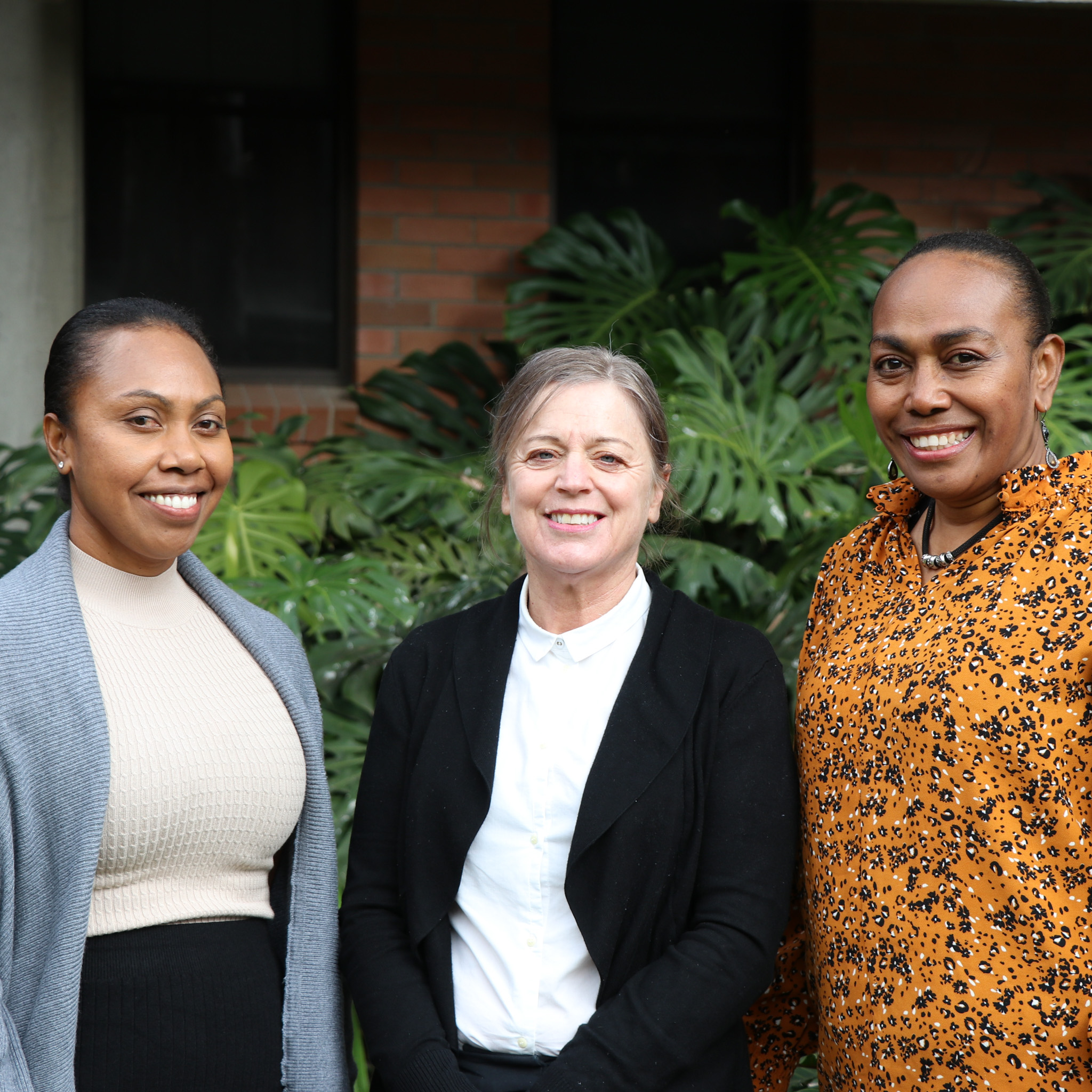 Left to right: Sherol George, Vanuatu Skills Partnership, Dr Angela Page, School of Education, Angelinah Eldads Vira, Ministry of Education and Training^empty:{ds__assetid^as_asset:asset_name}