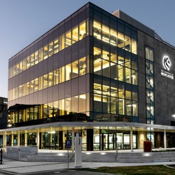 A picture of the exterior of Q Building at dusk. Female Founders to get start-up boost 