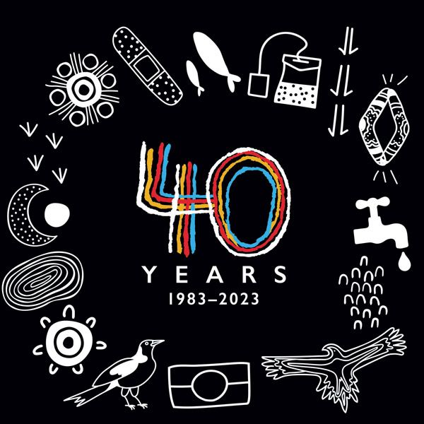 Wollotuka 40th artwork logo. Wollotuka Institute celebrates 40 years