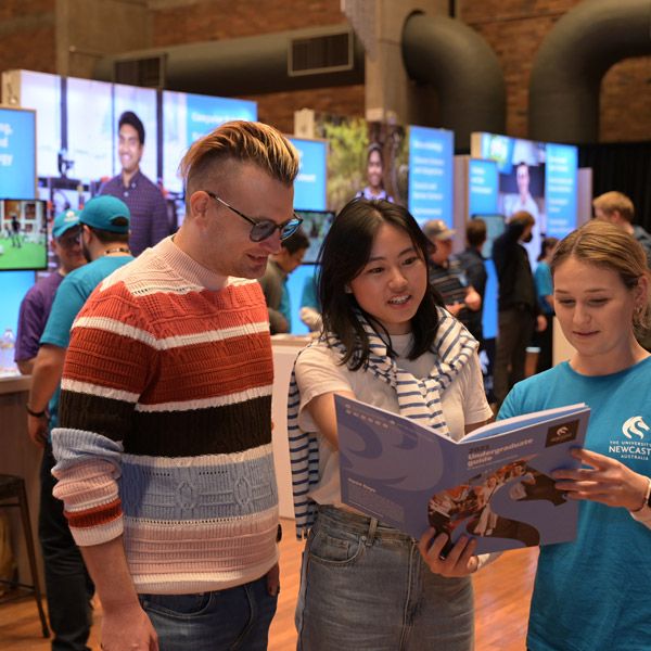 HSC students seeking advice on enrolment choices . Popular courses revealed as choice and lifestyle draw students to University of Newcastle.