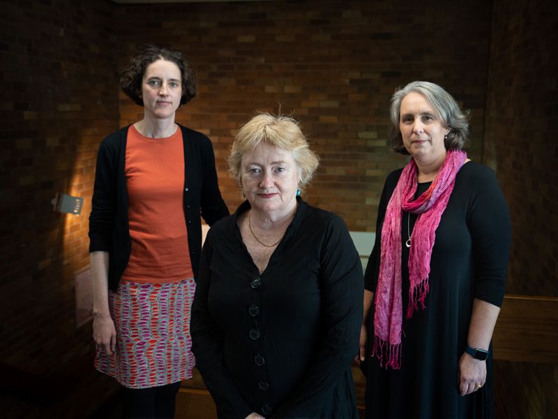 University of Newcastle research team Dr Miriam Pepper, Dr Kathleen McPhillips & Dr Tracy McEwan