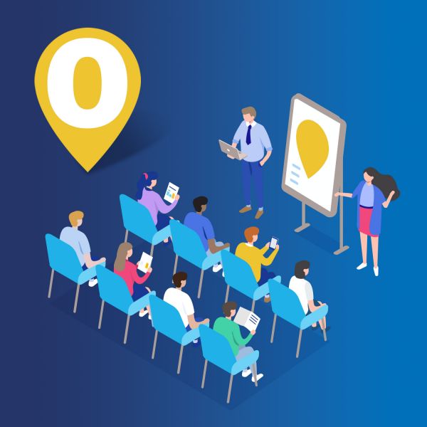 Opportunities in Events Icon for Opportunities event, presenters standing in front of students