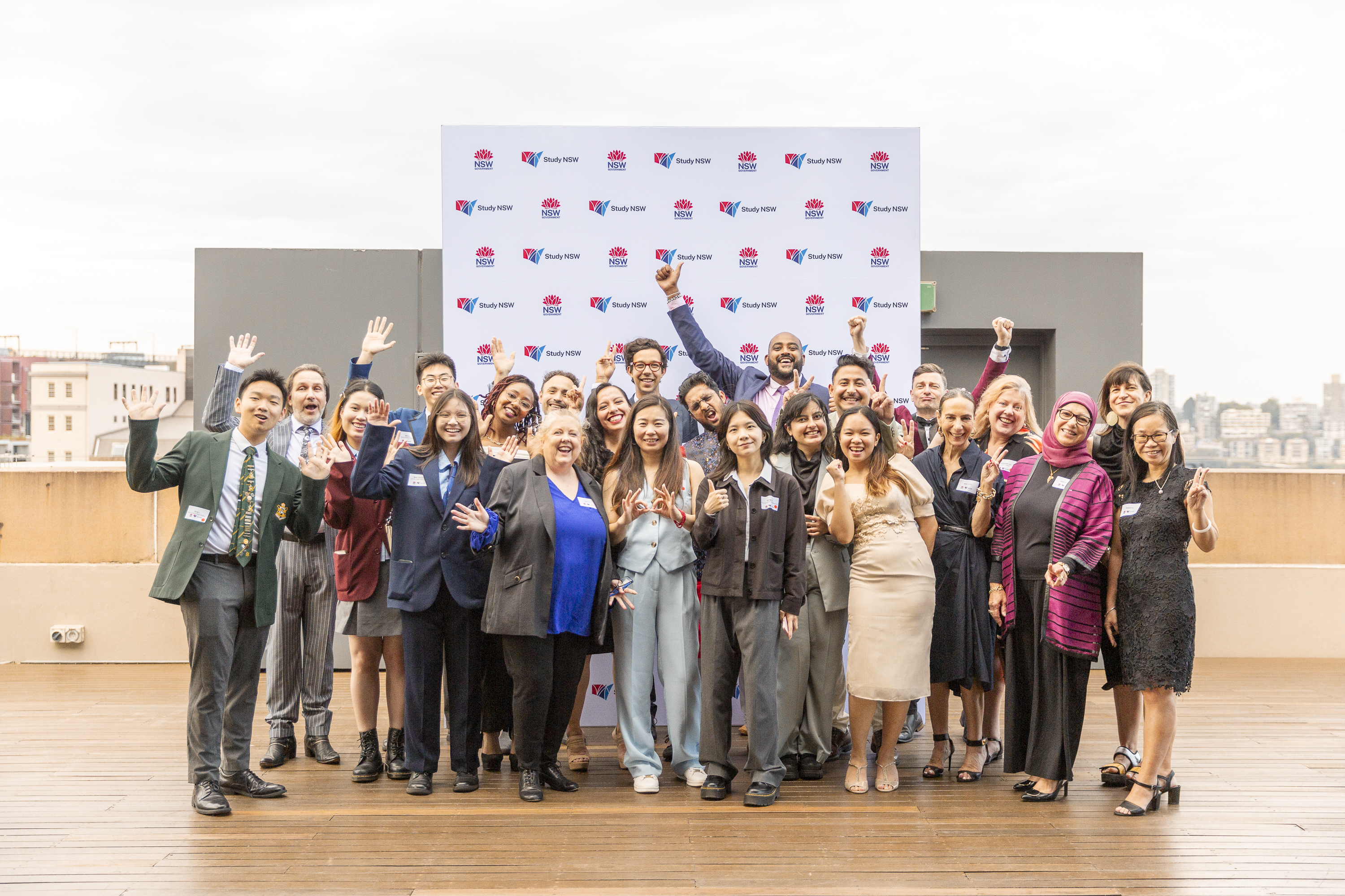 A group shot of the award winners at the NSW International Education Awards A group shot of the award winners at the NSW International Education Awards