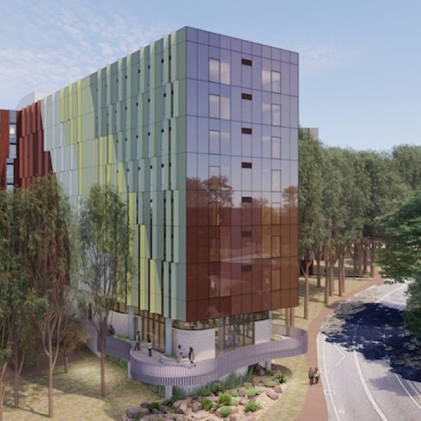 Architectural aerial rendering of the proposed Callaghan Student Accommodation.. Contractor awarded for university’s 450-bed student accommodation at Callaghan Campus