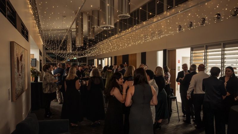 Tamworth Campus - Tamworth Education Centre space lit up for formal event