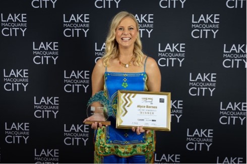 Dr Barnes received the Lake Macquarie Sports Leader of the Year award and recognition as a Lake Macquarie City Council Ambassador