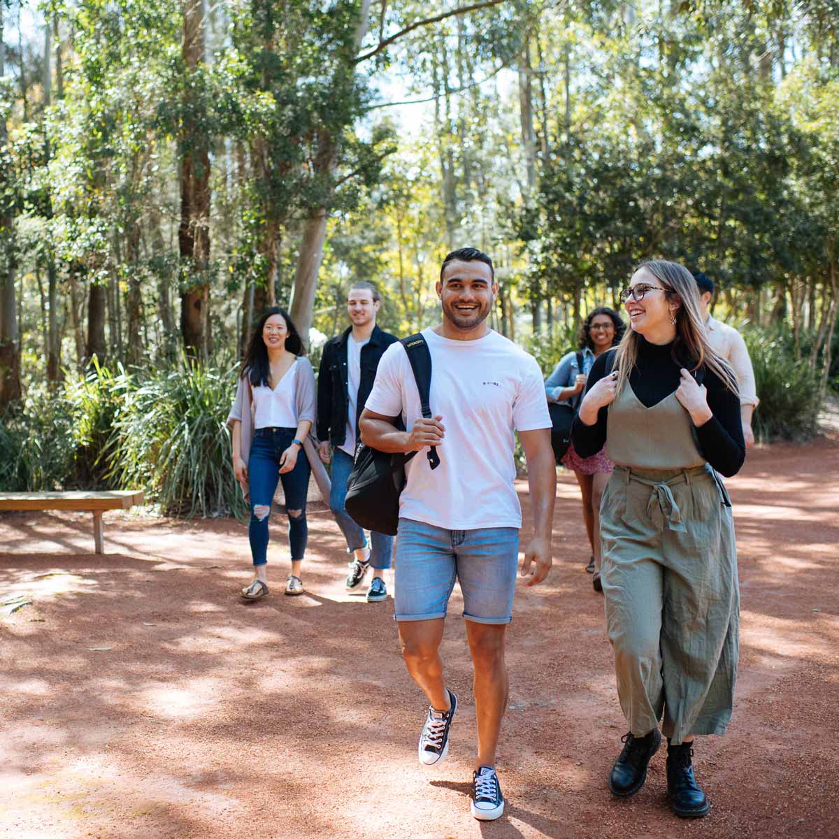 Group of students walking