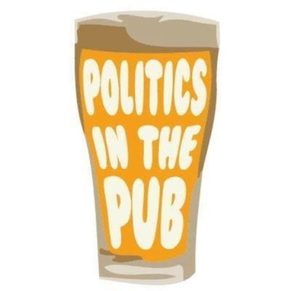 politics in the pub logo. Politics in a podcast