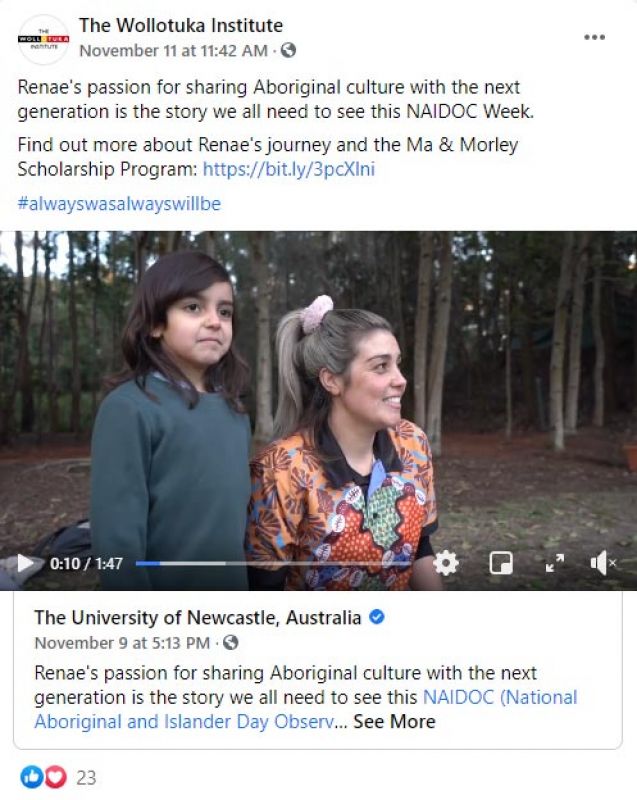 Ma Morley social media post