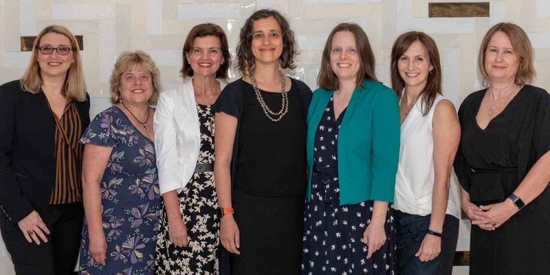 HunterWiSE Founding Academics (L-R): Prof Anna Giacomini, Prof Erica Wanless, Prof Regina Beretta, A/Prof Elena Prieto, Prof Sarah Johnson, Prof Juanita Todd, A/Prof Karen Blackmore