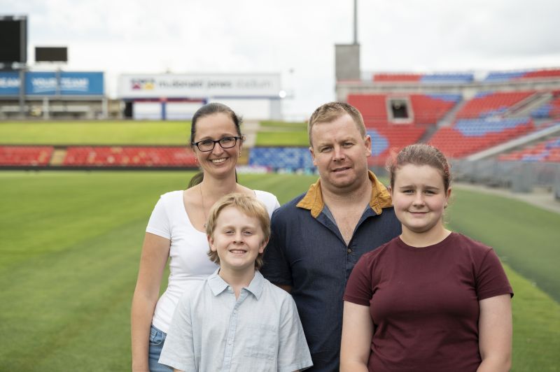 Adrian, pictured with his family, is currently battling brain cancer