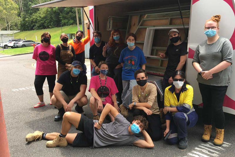 Out(fit) volunteers on Open Day