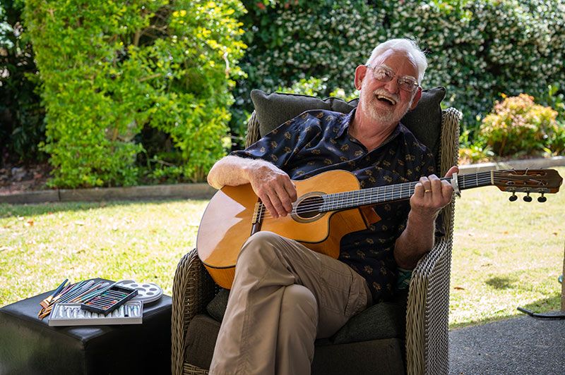 Jewells resident Doug Mogg, 77, has always enjoyed singing and playing the guitar, especially during his teaching career.
