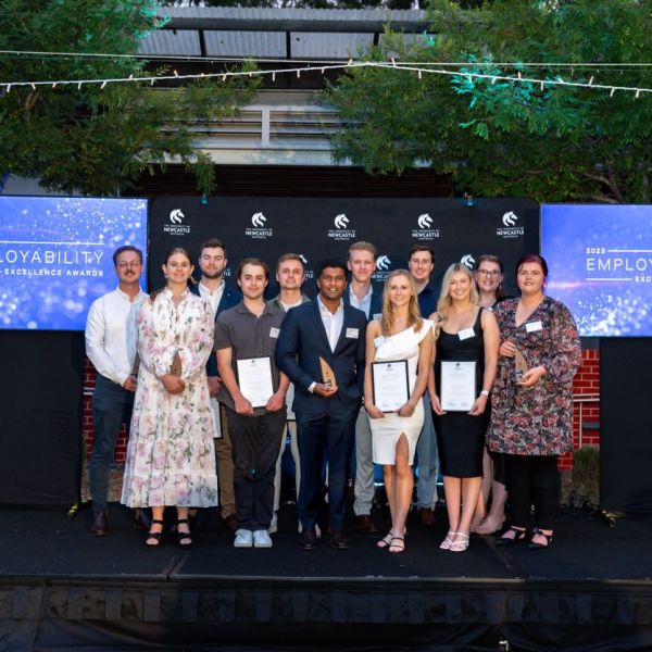 The student winners at the Employability Excellence Awards