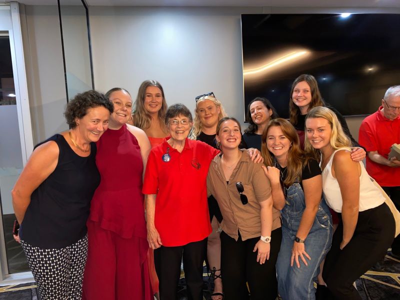 Ma & Morley Scholars and Program team with Judy Morley at the Union of Australian Women International Women’s Day dinner