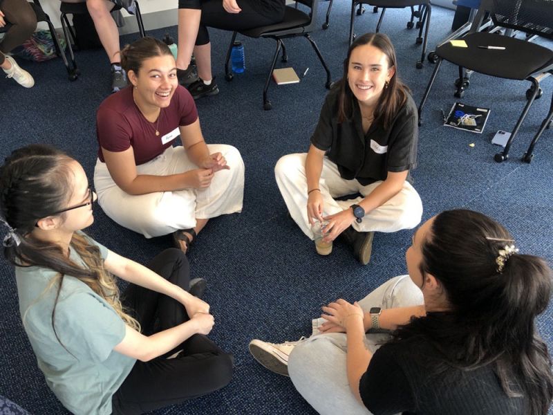 2023 Scholars, Cat-lien Bui, Ryvah Shoesmith, Jemma Miyashita, and Enna Richardson at the Leadership Intensive