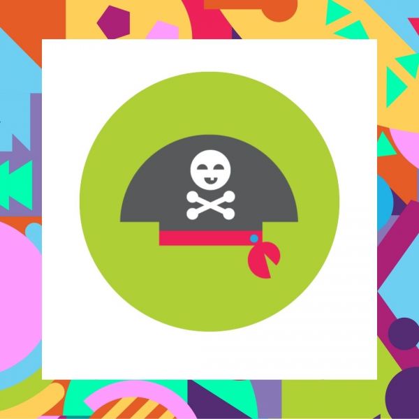 Pirate Week at the Library MakerSpace Colourful graphic celebrating Pirate Week