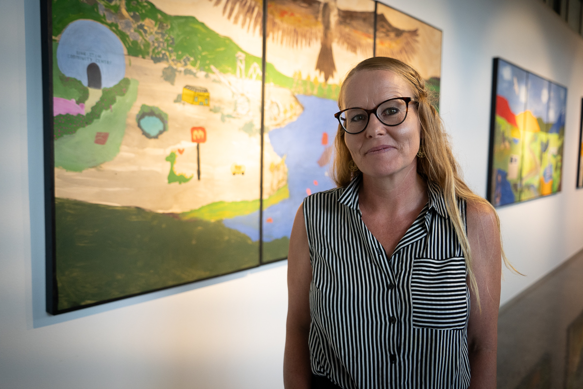 Hedda Askland with works from Hunter schools