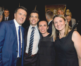 Italian PM meets UON Staff at a post-G20 function. UON staff meet Italian PM.