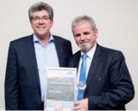 Marc Weedon-Newstead and Associate Professor Seamus Fagan . Lifetime Achievement Award For ELFS Director