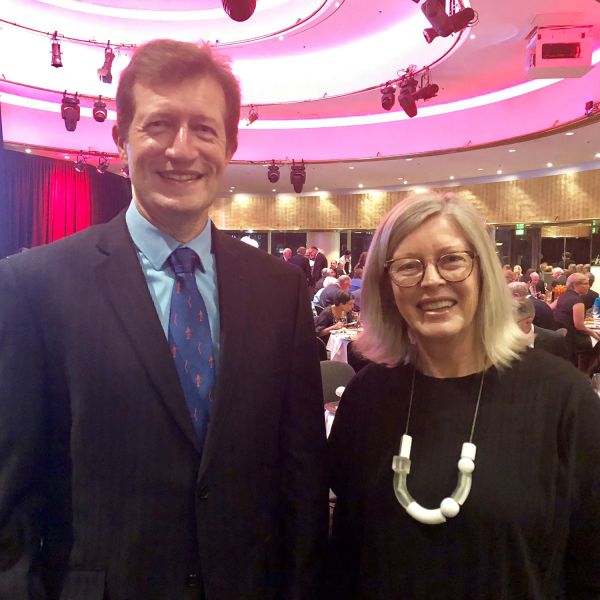Professor Durrheim and Professor Baker at the  Academy's fourth annual meeting. Two researchers awarded prestigious Fellowship
