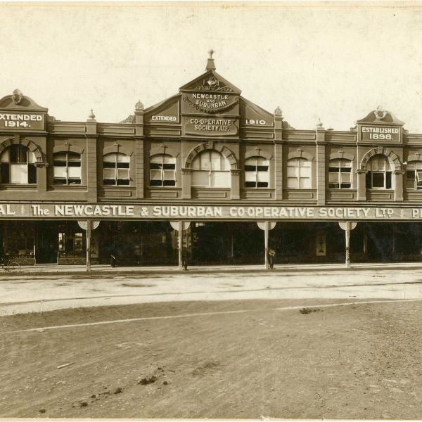 The Newcastle & Suburban Co-Coperative Society Ltd at its Charlton (now Hunter Street West) premises, [1914]. Community stories keep the memory of iconic ‘The Store’ alive