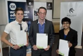 2014 three minute thesis finalists. UON Nursing PhD student off to national 3MT finals