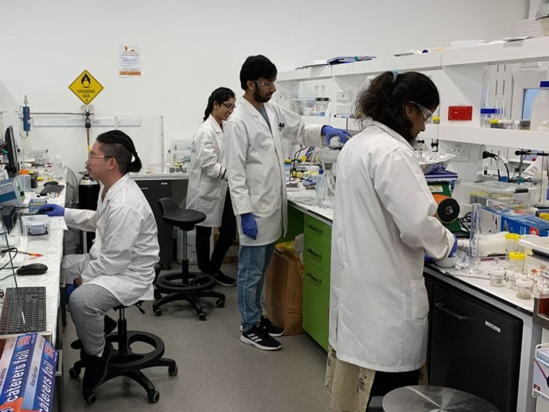 Students in the lab