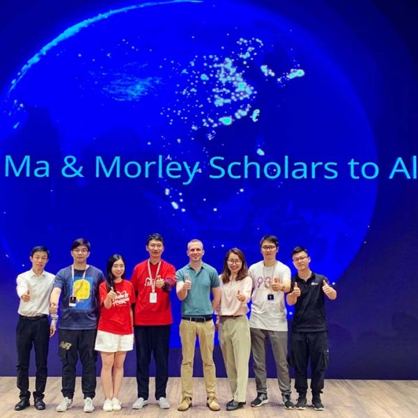 Alibaba Group staff members who led the Ma & Morley Scholars on a live tour of the Alibaba Group Campus in Hangzhou