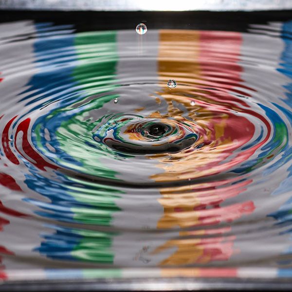 Water-droplets showing ripples