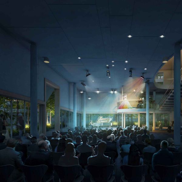 These concept images show how Alumni House’s purpose-built spaces will provide a warm and welcoming home for alumni to connect, celebrate and further their careers while sparking new connections for our wider community.