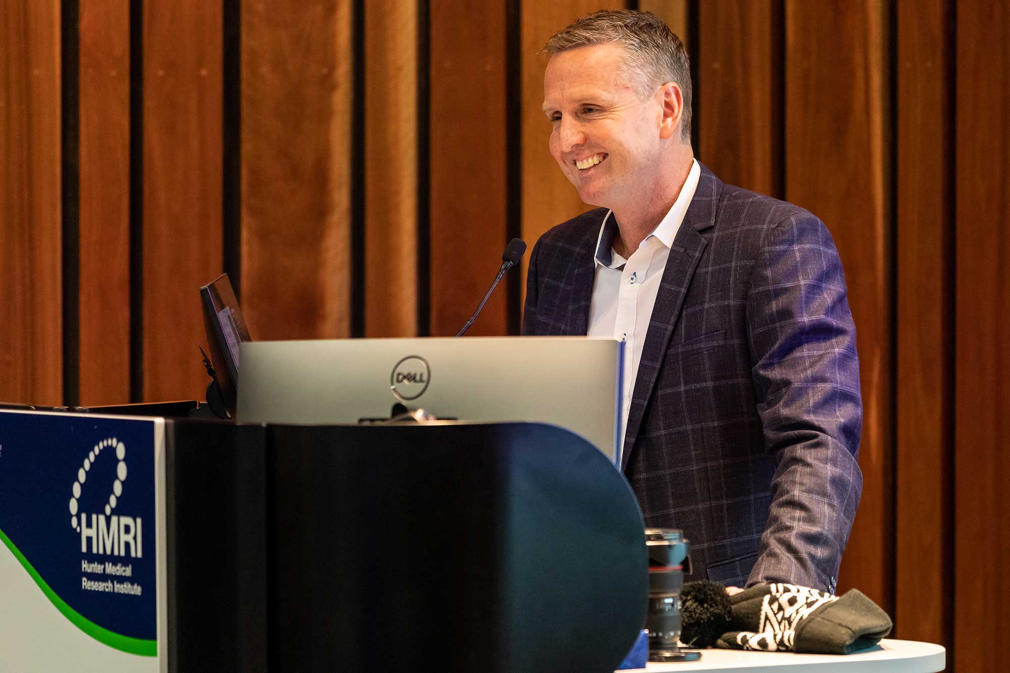 MHF Centre for Brain Cancer Research SymposiumMark Hughes at lecturn