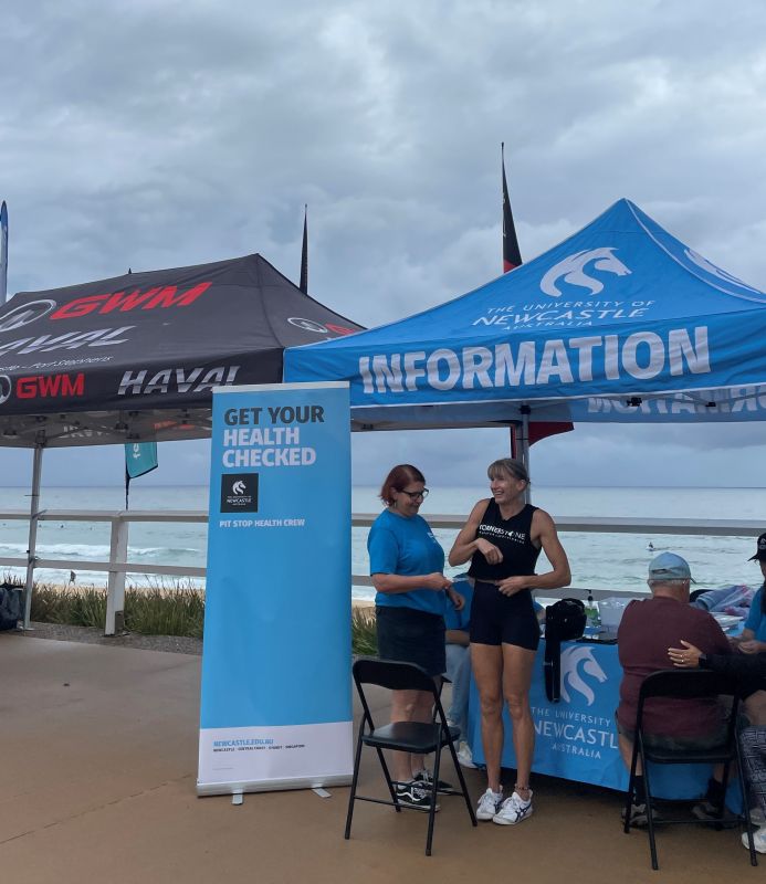 Health check up marquee set up near the beach 