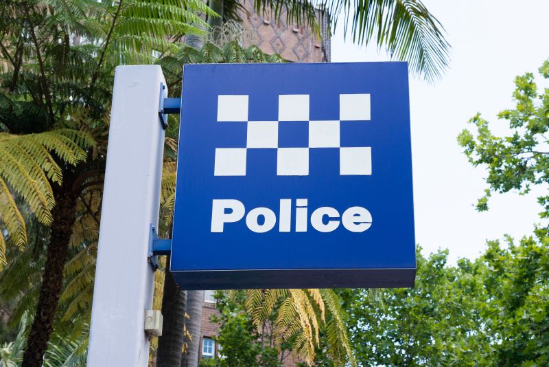 NSW police sign outside station