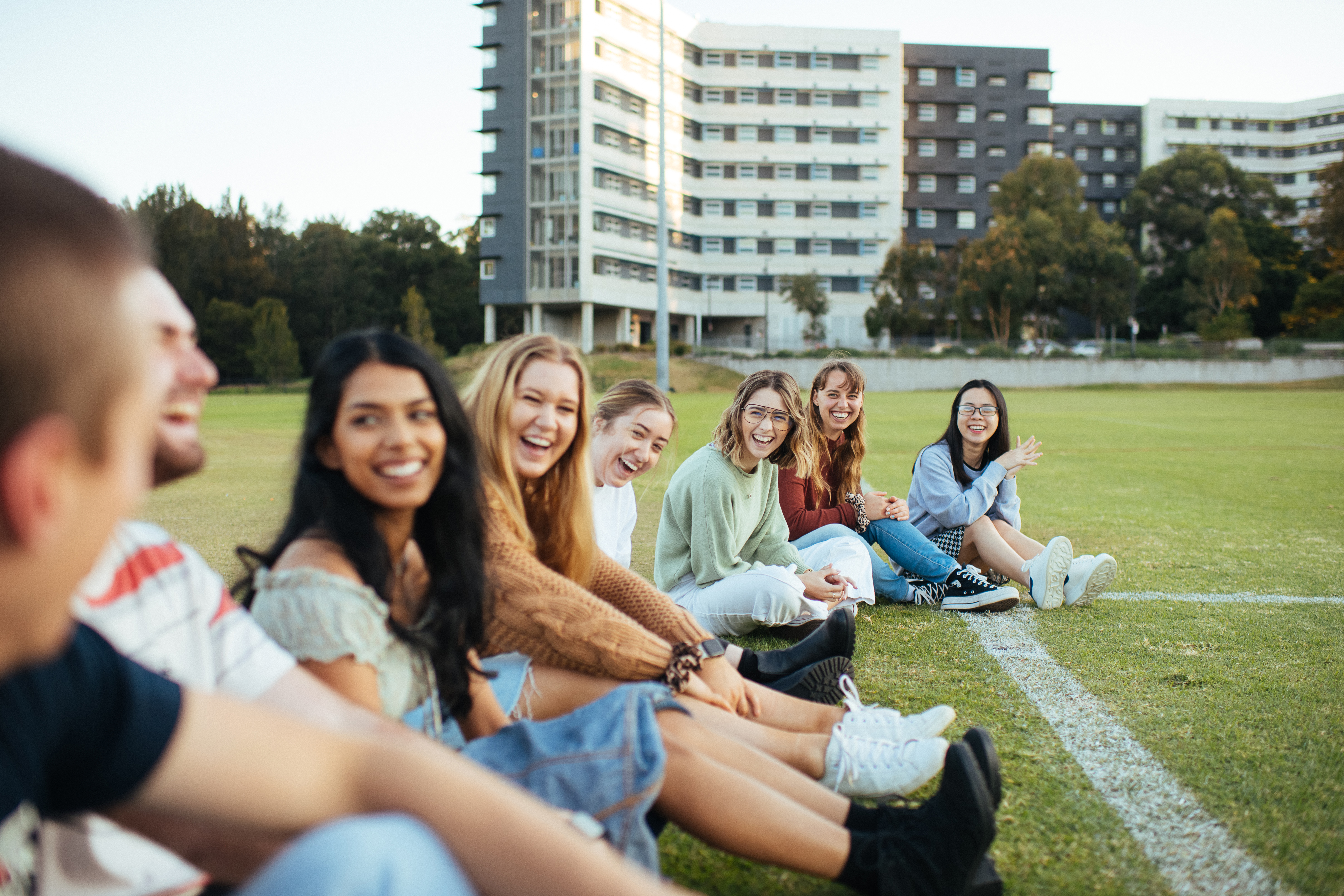 Group of students on field