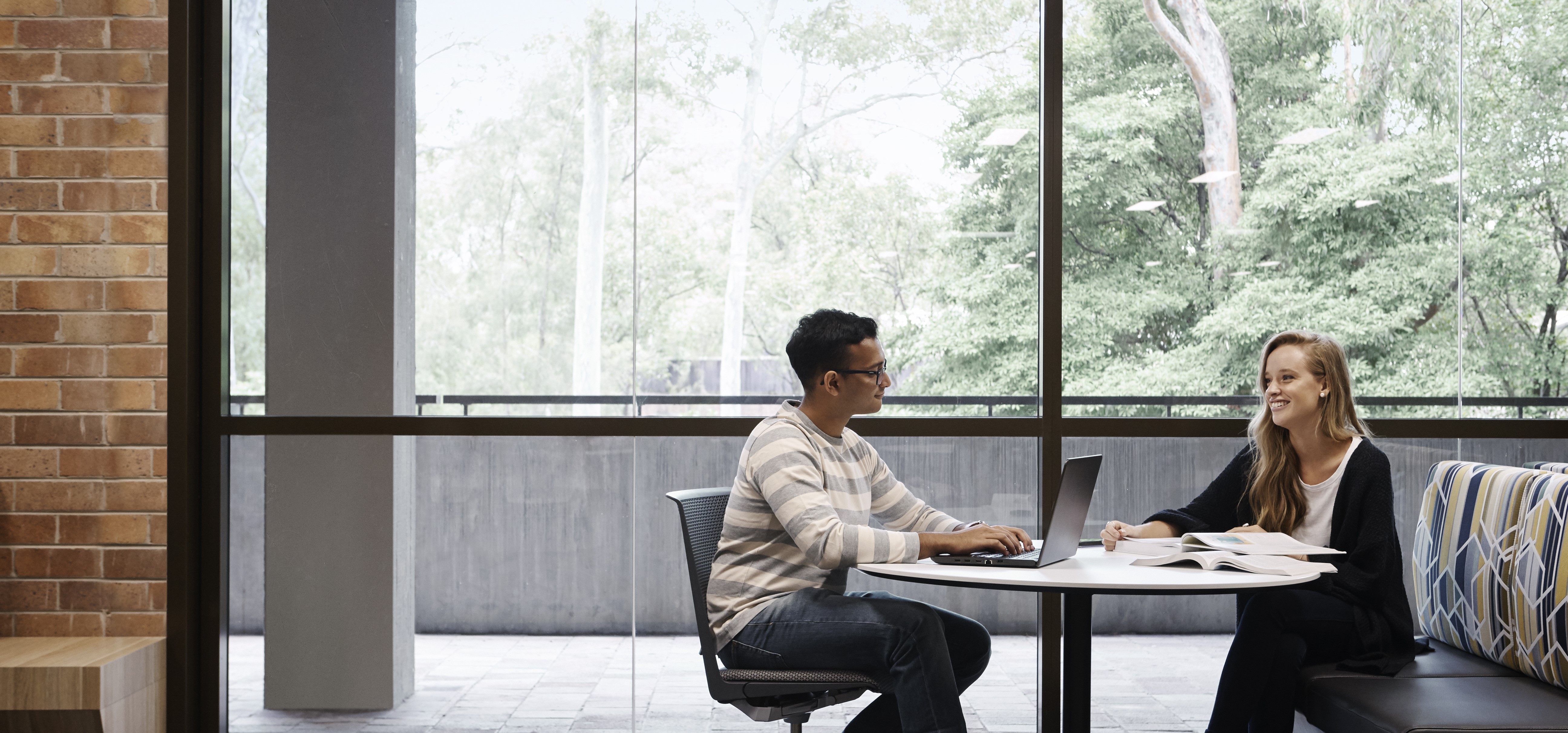 Students Studying Together at University