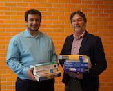 Business student Daniel Pilipczyk and senior lecturer Dr Michael Seamer from the Newcastle Business School