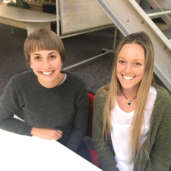 Architecture students Lily Freeman and Annie Murphy. Architecture students draw on humanitarian skills 