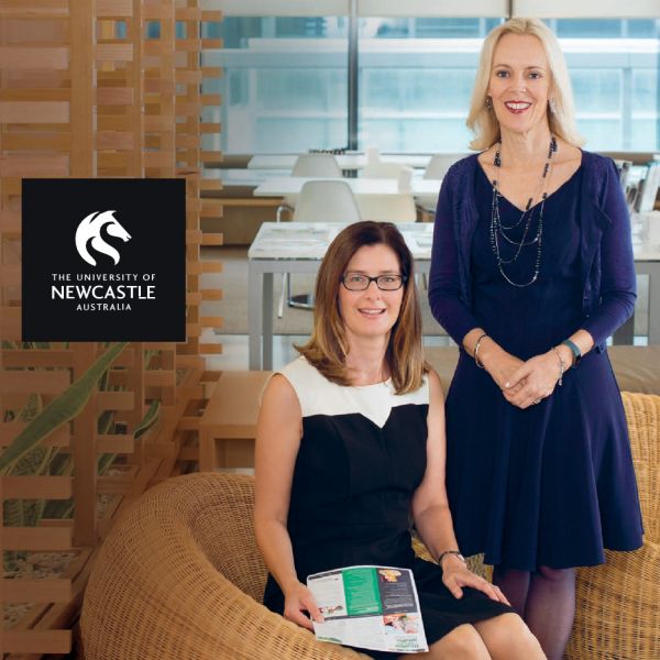 Amy Tribe with Professor Clare Collins. Helping Young Australians Stay Healthy.