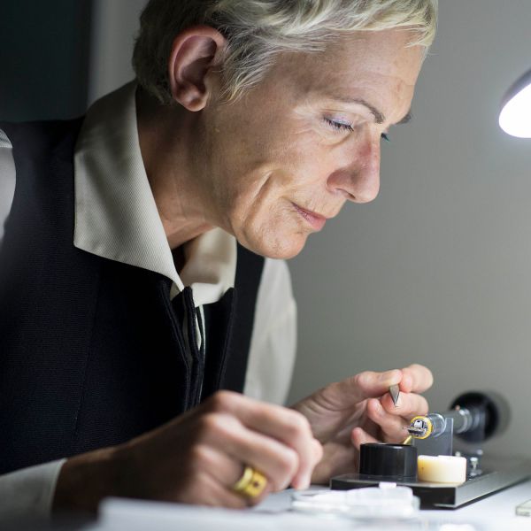 Professor Silvia Frisia inspecting a sample. Earth Sciences expert Professor Frisia cements global standing