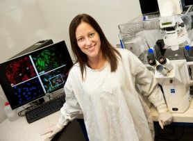 Honing in on her target Nikki Verrills in the laboratory