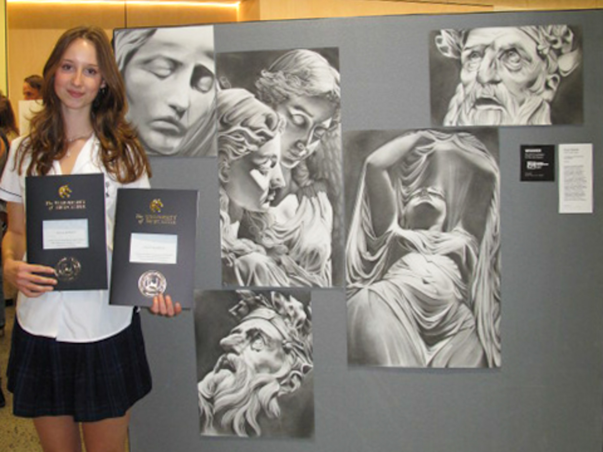 Grace Roberts an her winning artwork