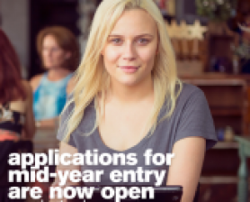 Mid-year entry at UON is now open. Mid-year entries are now open