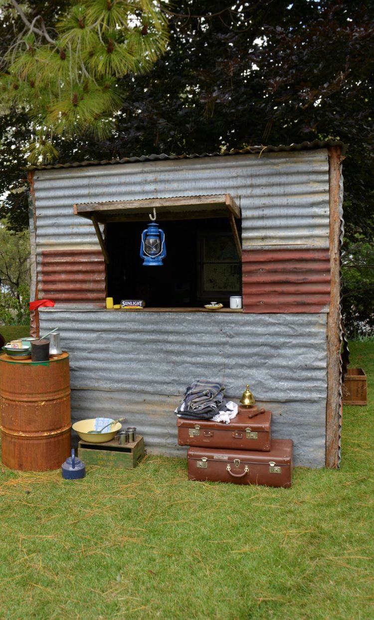 Photograph of reconstructed tin humpy