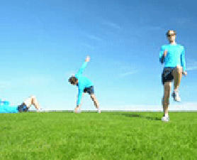 Young men exercising. Healthy lifestyle study targets young men